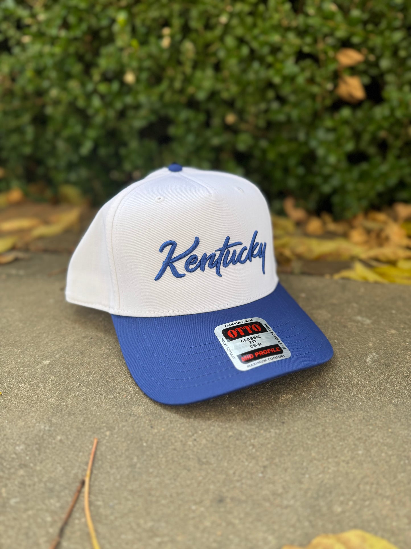 Kentucky Embroidered OTTO CAP 5 Panel Mid Profile Baseball Cap