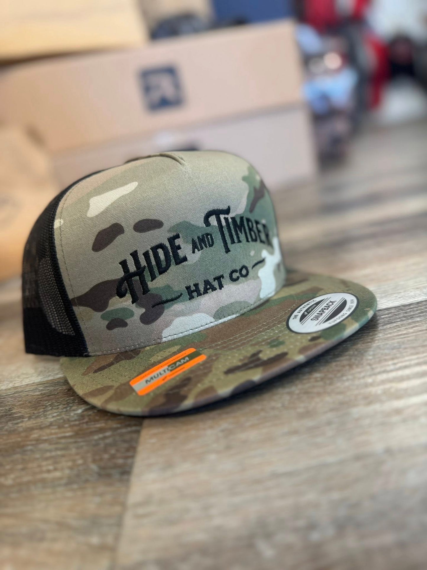 Hide & Timber Embroidered Yupoong 6089M Flat bill