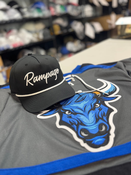 Rampage Richardson 258 Black w/ white rope - Embroidered
