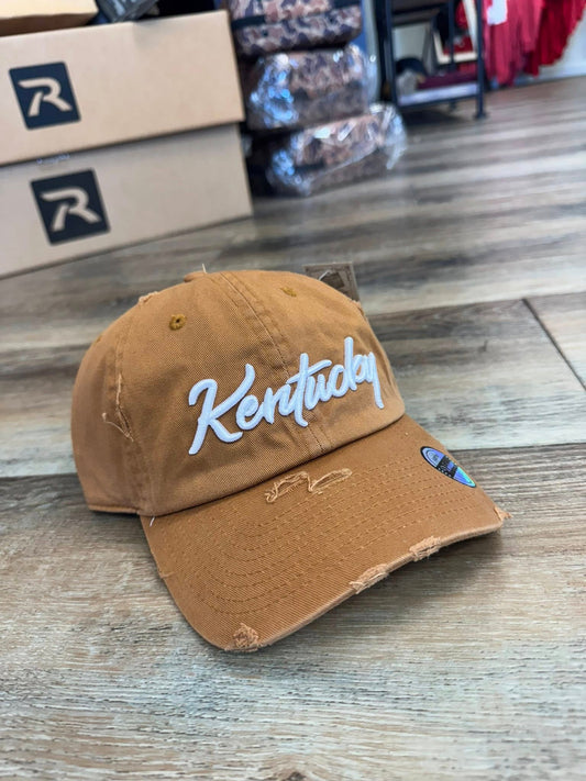 Kentucky Embroidered KBethos Distressed Dad Cap
