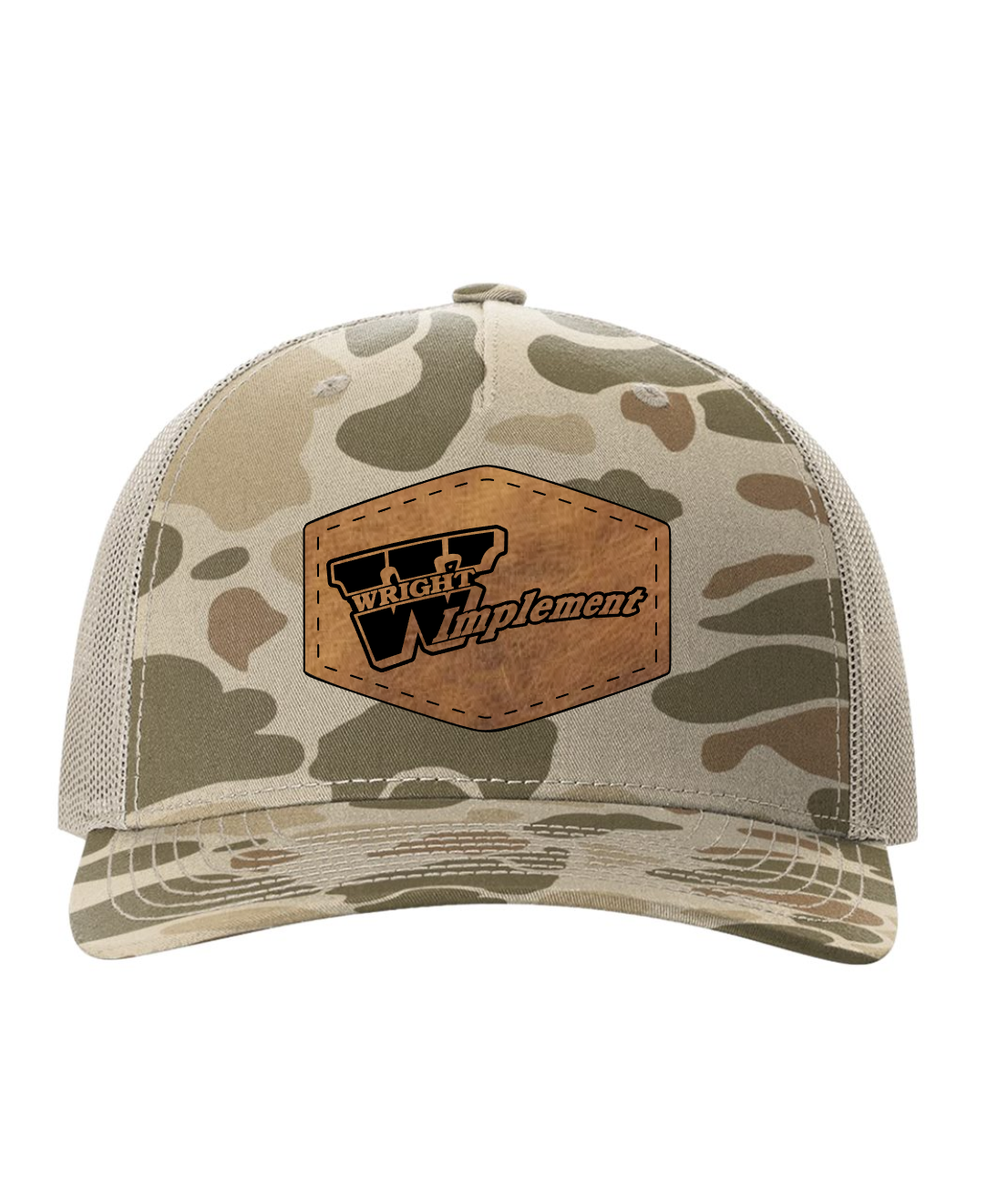 Wright Implement Leather Patch Camo Hat