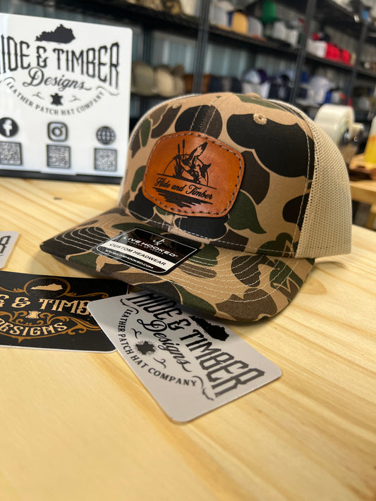 SnapBack old school camo, pintail patch